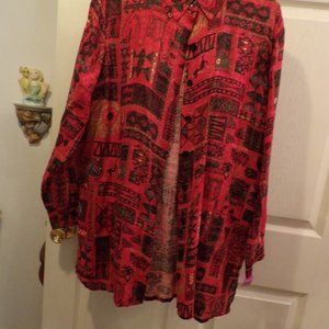 Nice Long 100% Linen Shirt, Chico's, Sz. 2